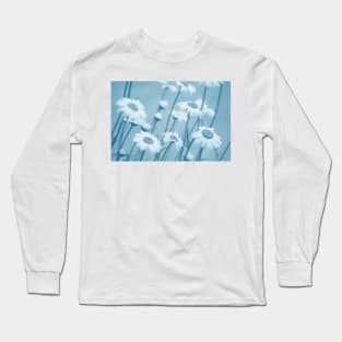 Daisies in Blue #2 Long Sleeve T-Shirt